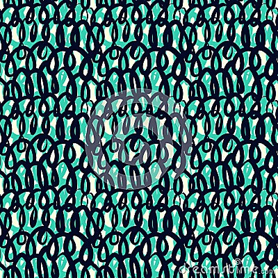 Vector pattern with loose treads and loops. Vector Illustration