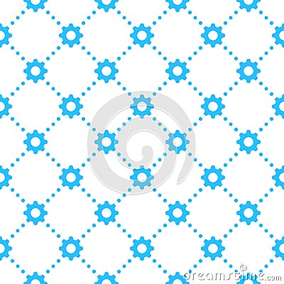 Vector pattern made of cogs. Seamless tiling background. Abstract business concept Vector Illustration