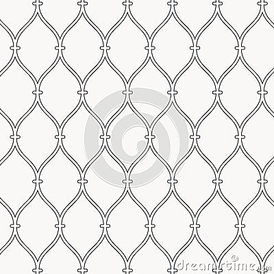 Vector pattern. Modern dotted texture. Repeating abstract background. Simple wavy linear grid. Graphic minimalist backdrop Vector Illustration