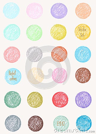 Vector pattern in pastel colors. Round shapes pattern. Vector Illustration