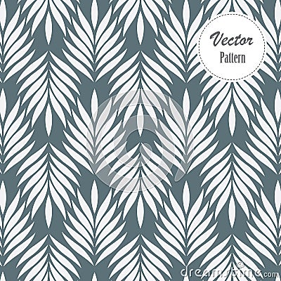 Vector pattern, repeating abstract leaves, object of leaf or flower, floral. Vector Illustration