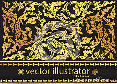 Vector pattern thai tradition stylish Vector Illustration