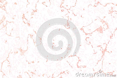 Vector pattern. White marble texture with rose gold. Holiday background. Trendy template for design. Vector Illustration