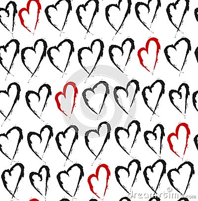 Vector pattern wth hearts Vector Illustration