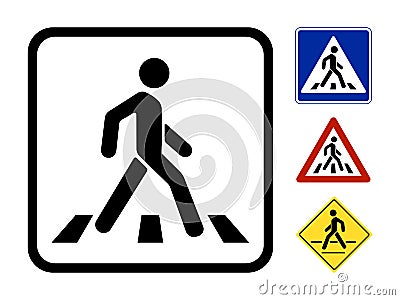 Vector Pedestrian Symbol Vector Illustration