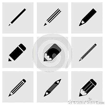 Vector pencil icon set Vector Illustration