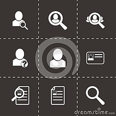 Vector people search icon set Vector Illustration