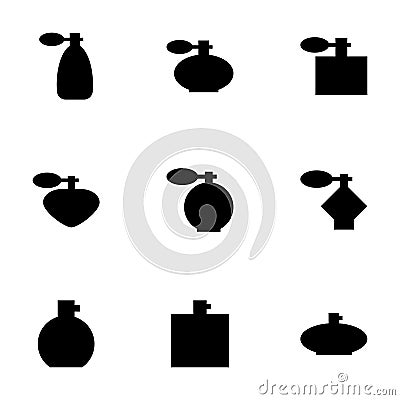 Vector perfume icon set Vector Illustration