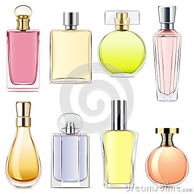 Vector Perfume Icons Vector Illustration