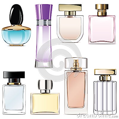 Vector Perfume Water Icons Vector Illustration