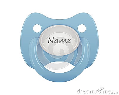 Vector of a Personalized Pacifier Vector Illustration