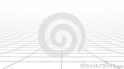 Vector perspective grid. Detailed lines on white background Stock Photo