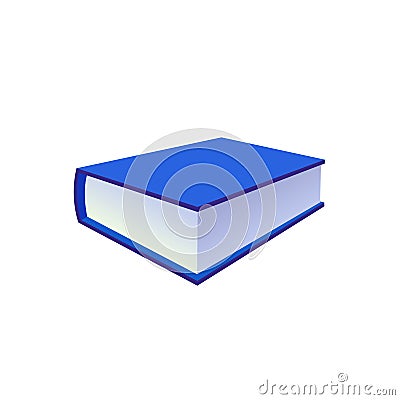 Vector Perspective Icon of Thick Blue Book Vector Illustration