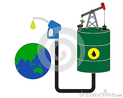 Petroleum supply abstract Vector Illustration