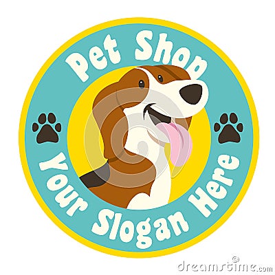 Petshop design in cartoon style Vector Illustration