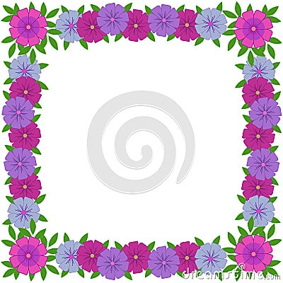 Vector photo frame from floral ornament for disign Vector Illustration