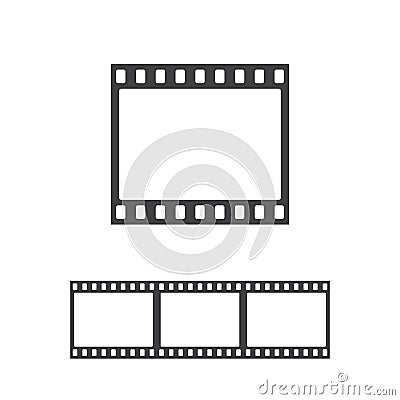 Vector photo frame icon. Film strip seamless Vector Illustration