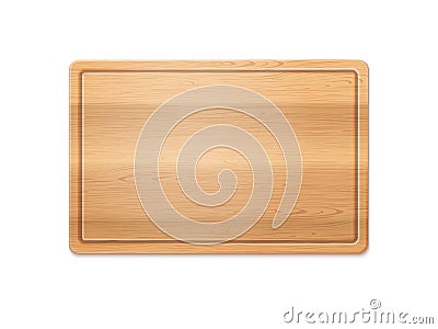 Rectangle Wooden Cutting Vector Illustration