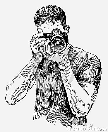 Vector Photographer Vector Illustration