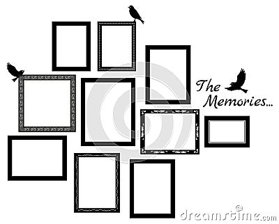 Vector photos frames empty Vector Illustration