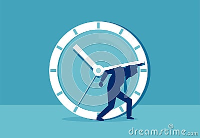 Man under pressure of time Stock Photo