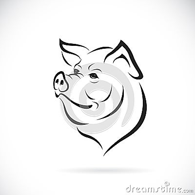 Vector of pig head design on white background. Easy editable layered vector illustration. Farm animals Vector Illustration