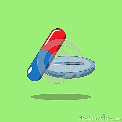 Vector pil drug virus art Vector Illustration