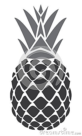 Vector pineapple isolated on white Vector Illustration