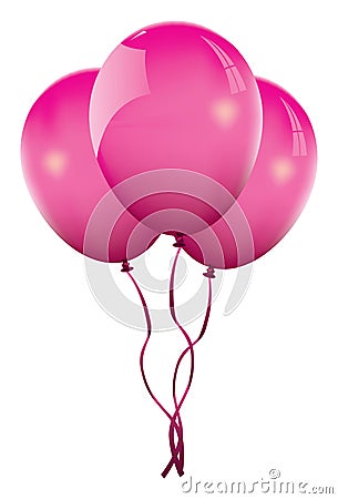 Vector pink balloons Vector Illustration