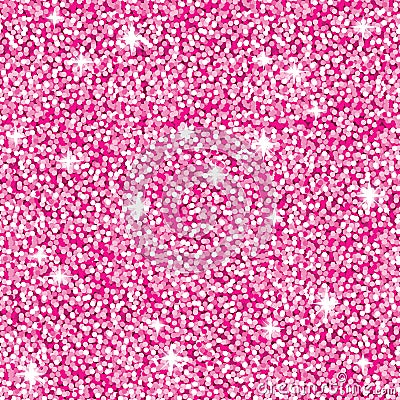 Vector pink glitter sparkle seamless shimmer pattern Vector Illustration
