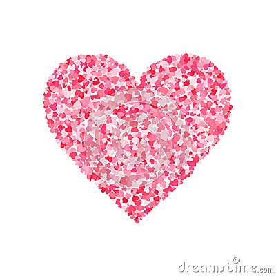 Vector pink Valentines Day heartshape symbol Vector Illustration