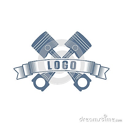 Vector pistons logo Vector Illustration