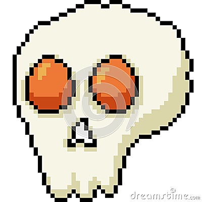 Vector pixel art skull egg Vector Illustration
