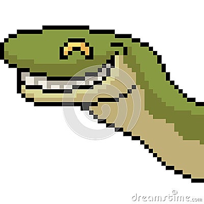 Vector pixel art snake smile Vector Illustration