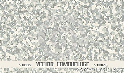 Vector pixel camouflage background Vector Illustration