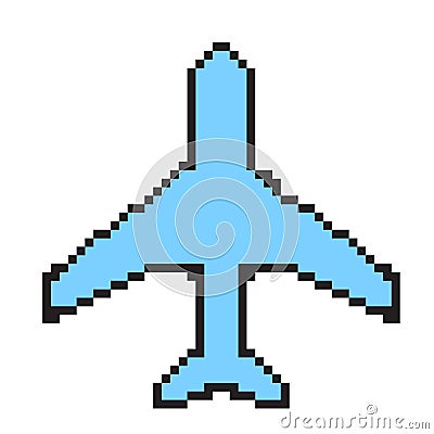 Vector of plane icon 8 bit. EPS8 . Vector Illustration