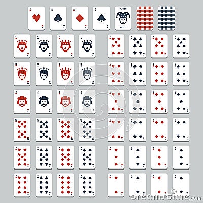 Vector playing cards Vector Illustration
