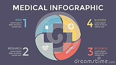 Vector plus infographic, medical diagram, healthcare graph, hospital presentation, emergency chart. Medicine doctor logo Vector Illustration