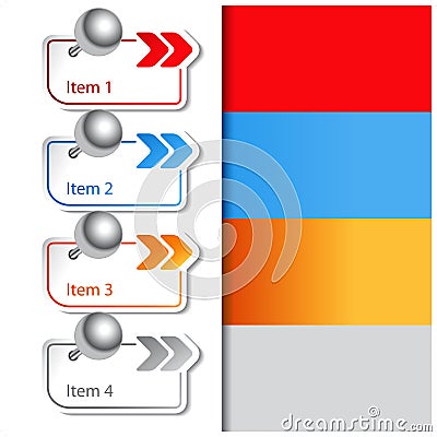 vector pointer of arrow - web navigation template Vector Illustration