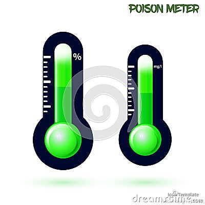 Vector poison meter icon template, poison Vector Illustration