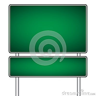 Vector pole sign road blank isolated Vector Illustration
