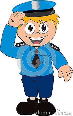 Vector Policeman cartoon Stock Photo