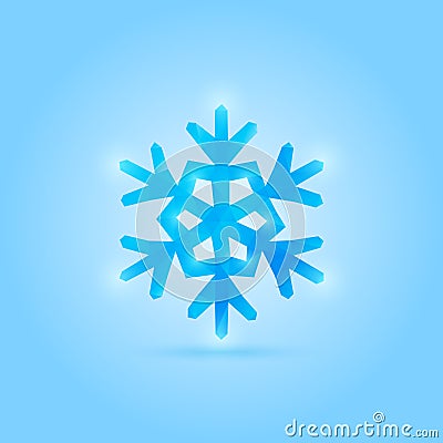 Vector poly snowflake Vector Illustration