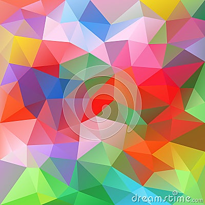 Vector polygon background triangular pattern spring colorful spectrum colors Vector Illustration