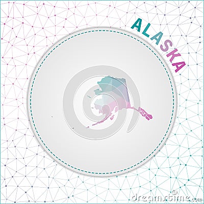 Vector polygonal Alaska map. Vector Illustration