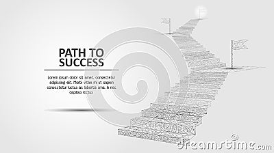 Path to success vector geometric polygonal background Vector Illustration