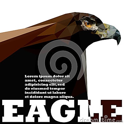 Vector polygonal illustration Eagle Vector Illustration