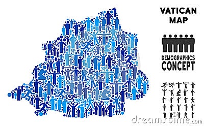 Demographics Vatican Map Vector Illustration