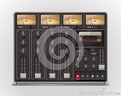 Vector portable recording studio XXL icon Vector Illustration