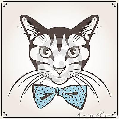 Vector portrait of the cat Vector Illustration